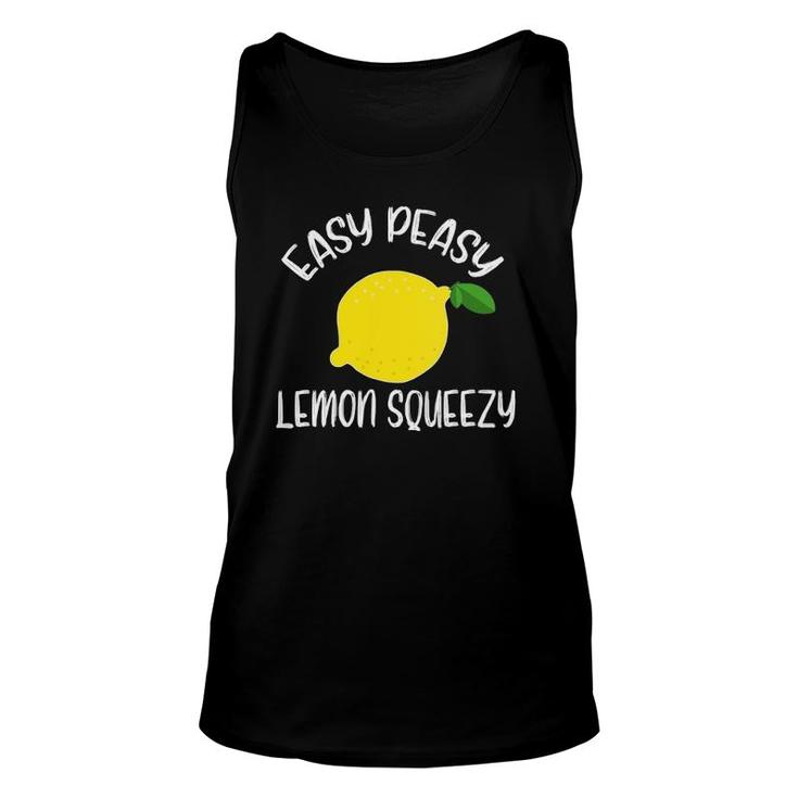 Womens Easy Peasy Lemon Squeezy Summer Lemonade V-Neck Tank Top