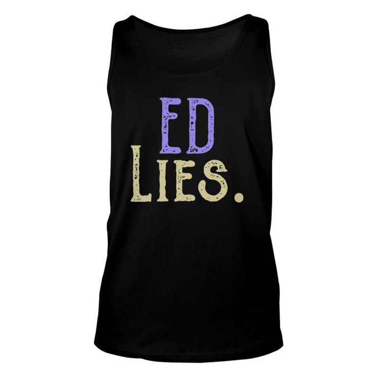 Eating Disorder Recovery Ed Lies Purple Ribbon Anorexia Tank Top