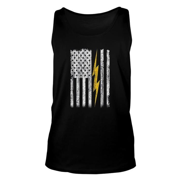 Electrician Flag Us Gift Unisex Tank Top
