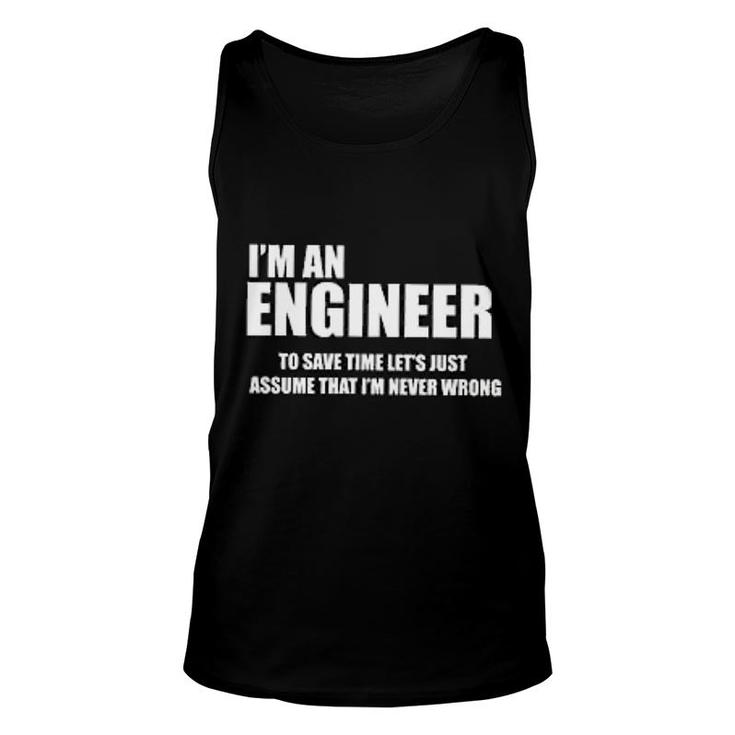 Engineer To Save Time Unisex Tank Top
