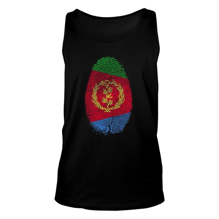 Eritrea Flag Fingerprint It Is In My Dna Gift For Eritreans Unisex Tank Top
