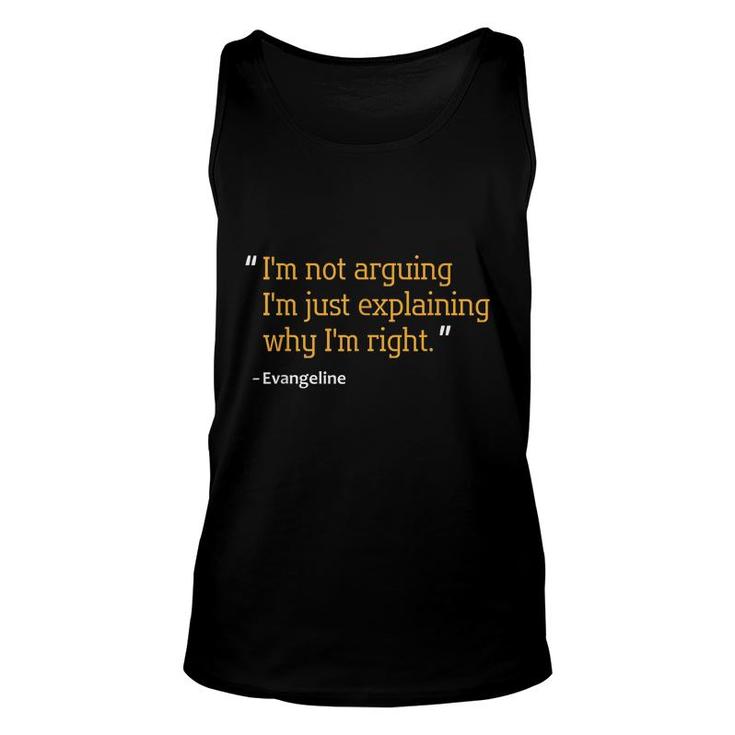Evangeline Gift Quote Personalized Funny Birthday Name Idea  Unisex Tank Top
