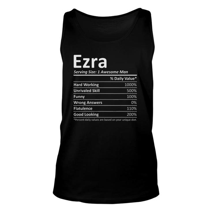 Ezra Nutrition Funny Birthday Personalized Name Gift Idea Unisex Tank Top