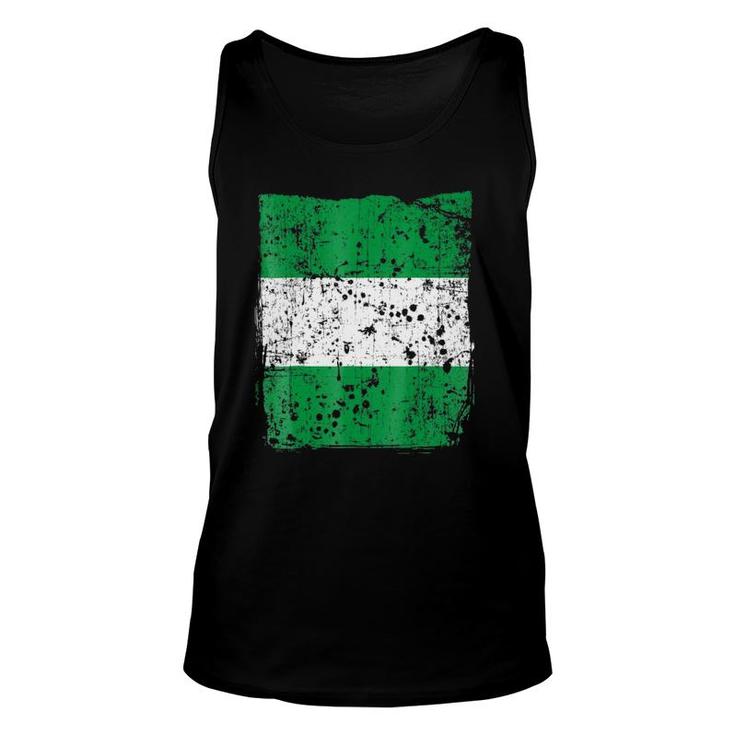 Faded Nigerian Flag, Distressed Flag Of Nigeria Unisex Tank Top