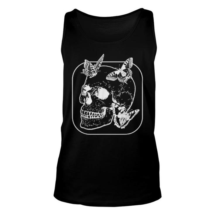 Fairycore Grunge Aesthetic Skull Fairy Goth Gothic  Unisex Tank Top
