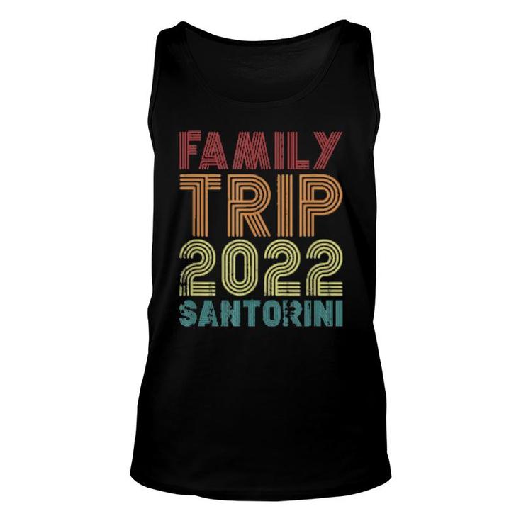 Family Trip 2022 Santorini Vacation Matching Vintage Retro  Unisex Tank Top
