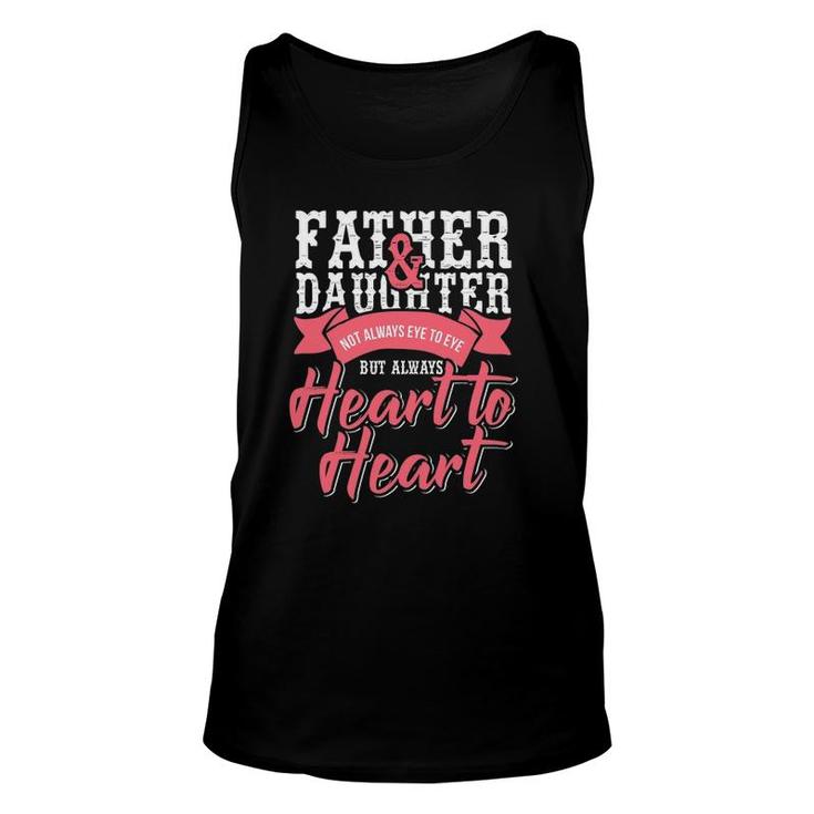 Father And Daughter Heart To Heart Unisex Tank Top