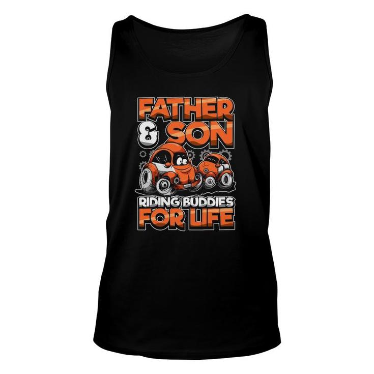 Father And Son Riding Buddies For Life Racing Car Matching Unisex Tank Top