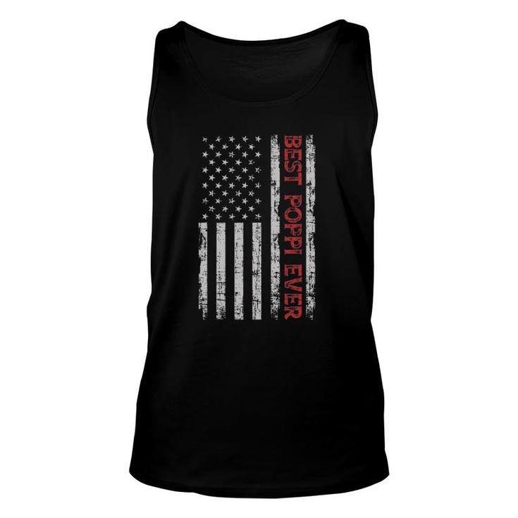 Father's Day Best Poppi Ever With Us American Flag Unisex Tank Top