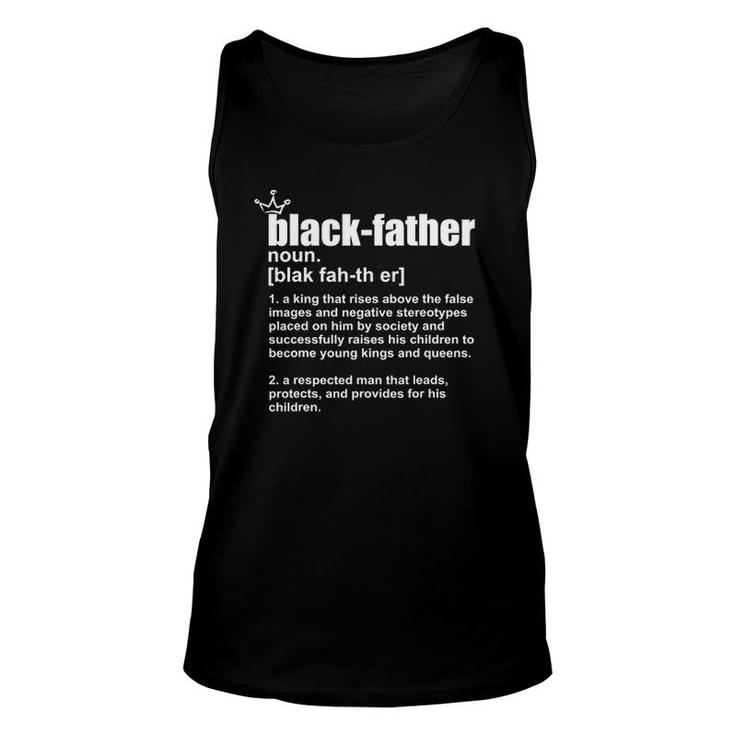 Father's Day Black African American Father Definition Graphic Tank Top
