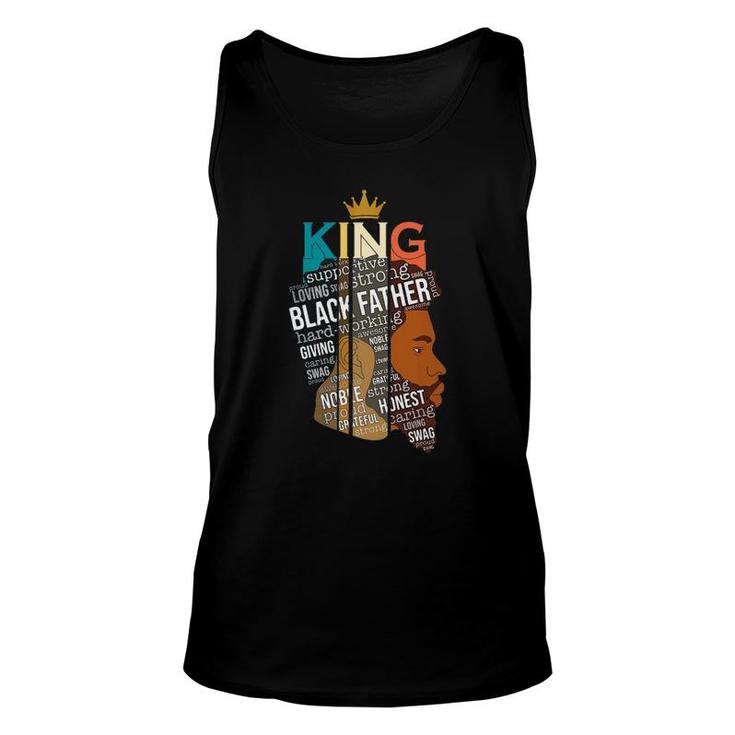 Mens Father’S Day Black Father Definition African American Crown Tank Top