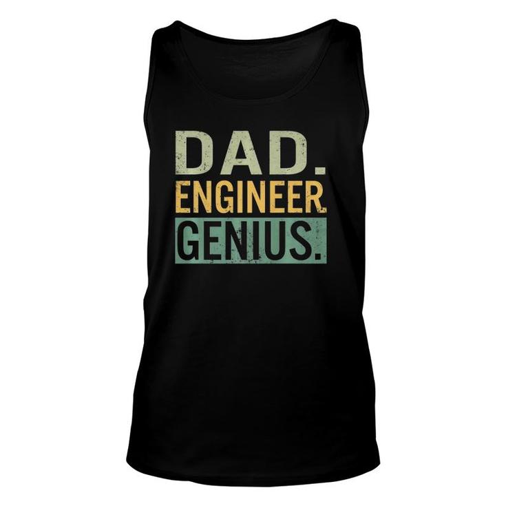 Mens Fathers Day Dad Engineer Genius Engineering Daddy Papa Tank Top