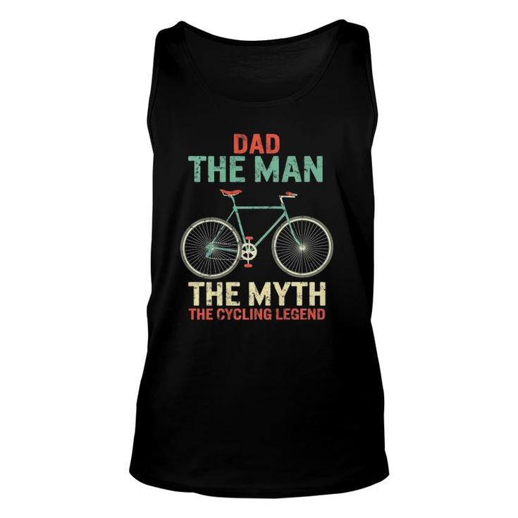 Fathers Day Dad Man Myth The Cycling Legend Husband Grandpa Tank Top