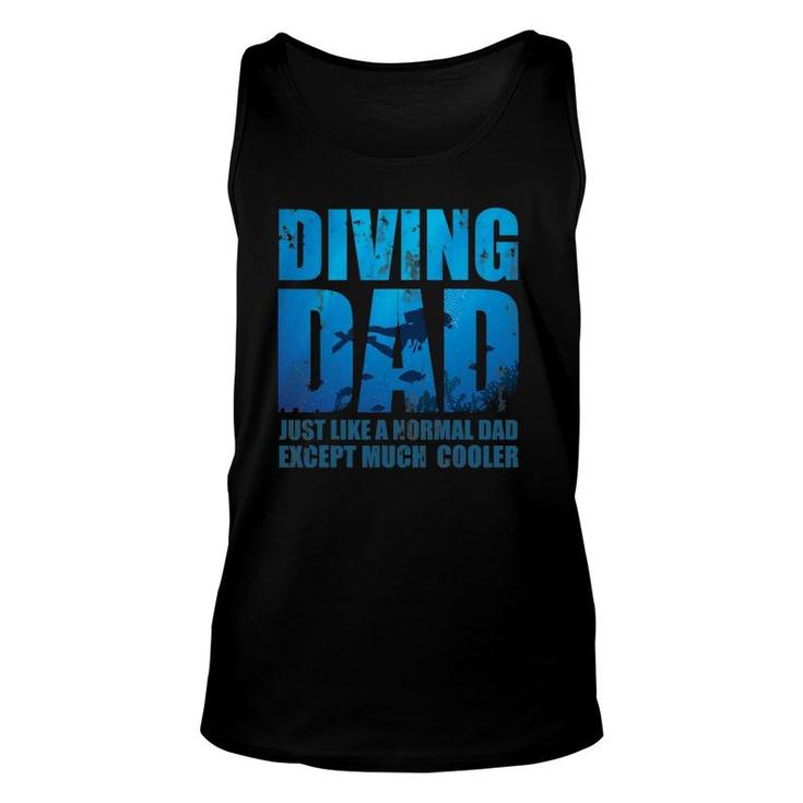 Father's Day Diver Dad Gift Idea Scuba Diving Unisex Tank Top
