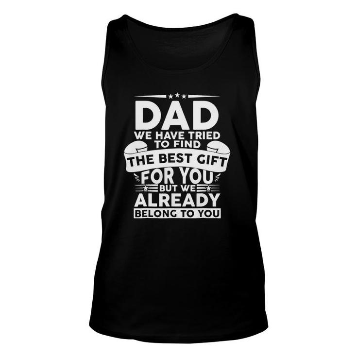 Father's Day For Dad From Kids Daughter Son Wife Unisex Tank Top