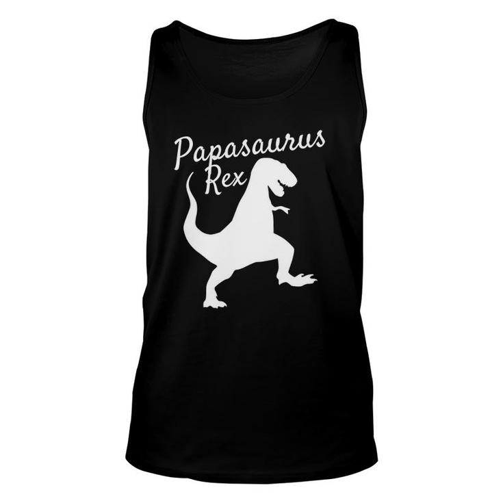 Father's Day Gift From Wife Son Daughter Kids Papasaurus Unisex Tank Top