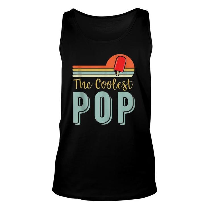 Mens Father's Day Grandfather Retro Vintage The Coolest Pop Tank Top