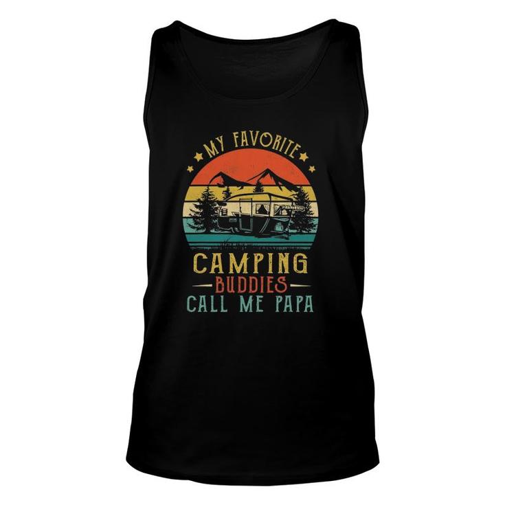 My Favorite Camping Buddies Call Me Papa Vintage Fathers Day Tank Top