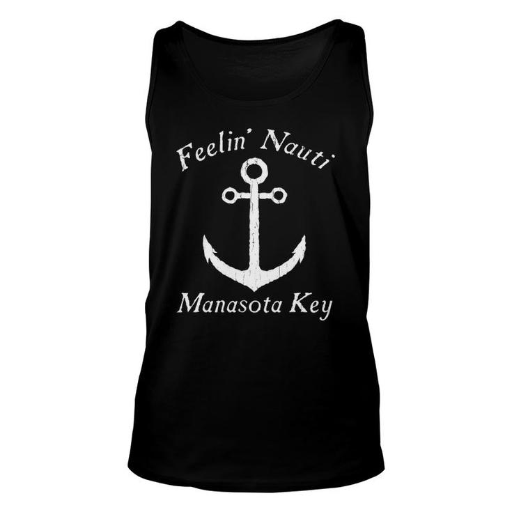 Feelin' Nauti Manasota Key Nautical Distressed Unisex Tank Top