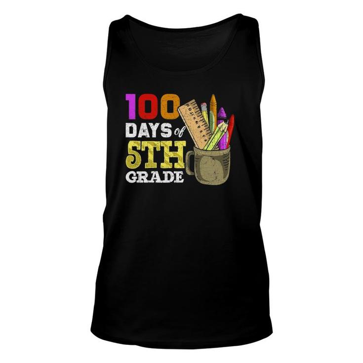 Fifth Grade Student Funny 100Th Day 100 Days Of School Unisex Tank Top