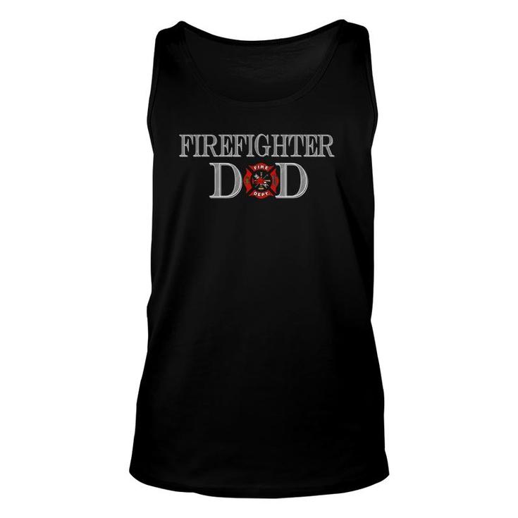Firefighter Dad Fireman Parent Father's Day Gift Unisex Tank Top