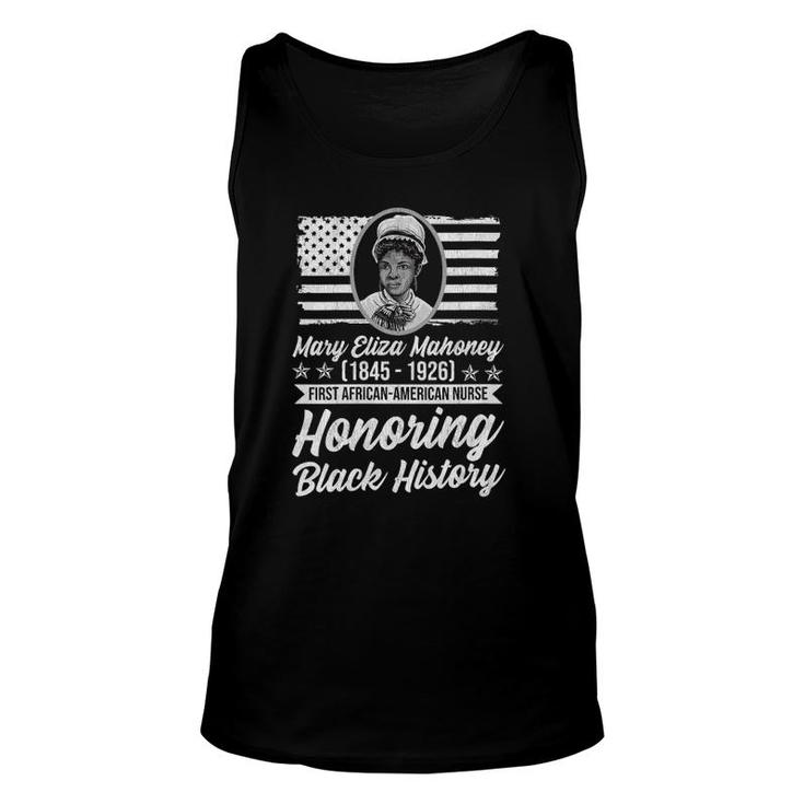 Womens First Black Nurse Inspired Mary Eliza Mahoney Related Black Tank Top