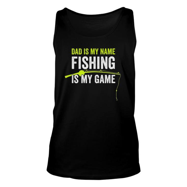 Mens Fishing For Dad Who Loves To Fish Fishing Pole Tank Top