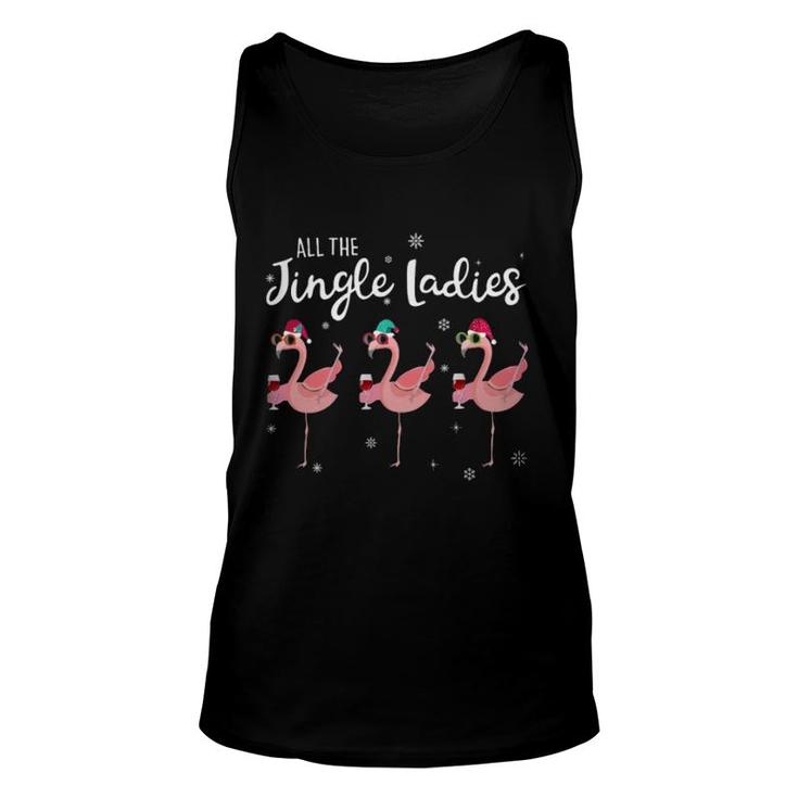 Flamingo All The Jingle Ladies Unisex Tank Top