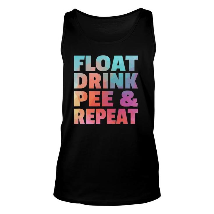 Float Drink Pee & Repeat Summer Beach Swimming Pool Vacation Tank Top