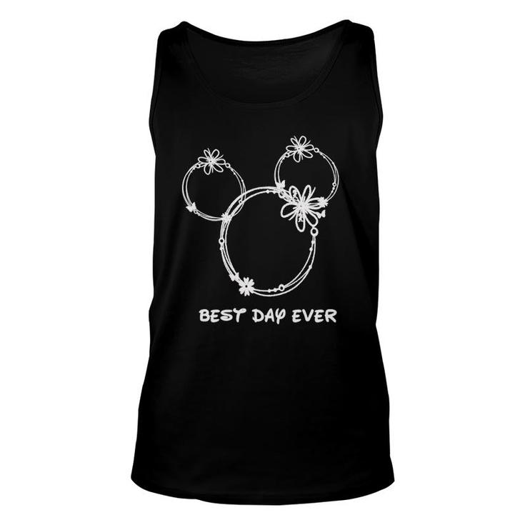 Flower Wreathes Best Day Ever Unisex Tank Top