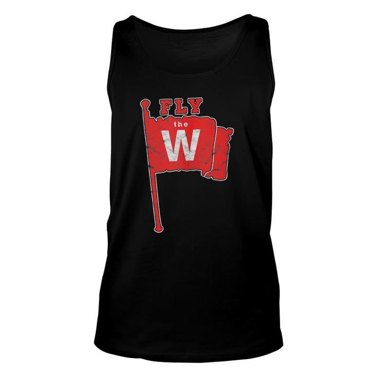 Fly The W Chicago Baseball Winning Flag Distressed Vintage  Unisex Tank Top