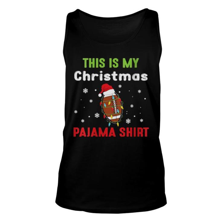 Football Christmas Lights Santa Hat Xmas Sports Unisex Tank Top