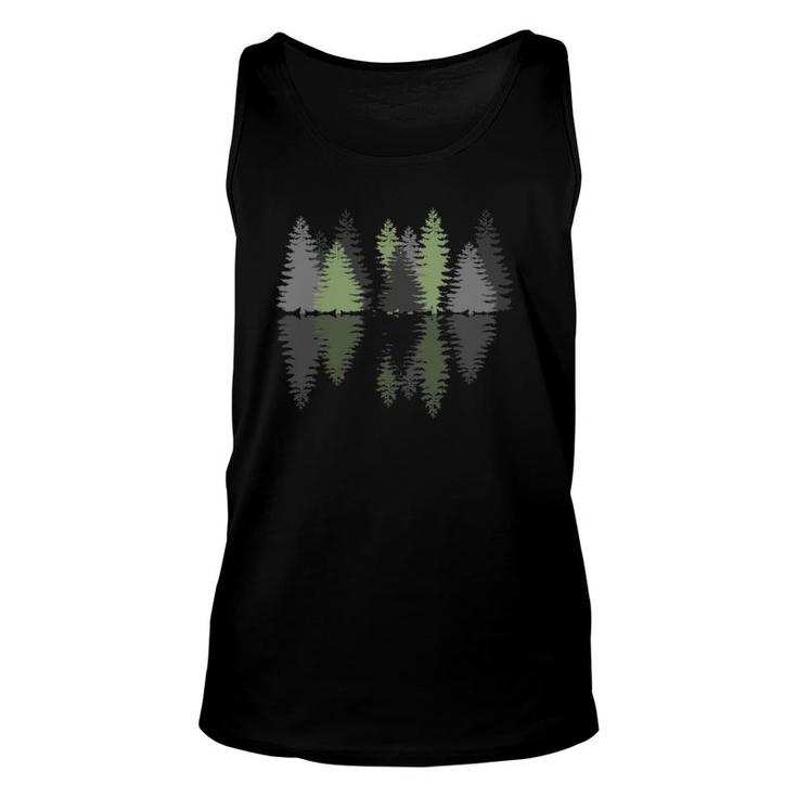 Forest Reflection Nature Trees Woods Unisex Tank Top