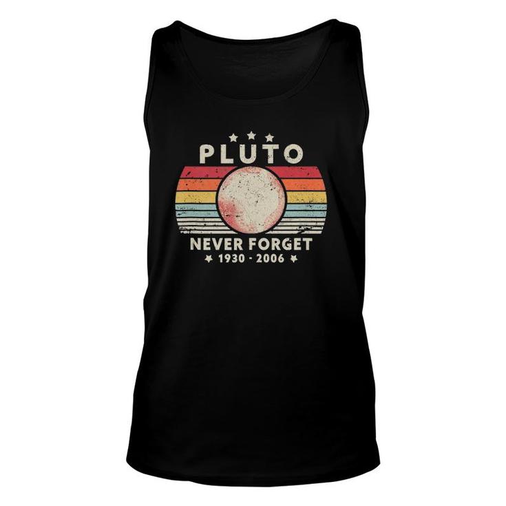 Never Forget Pluto Retro Style Space, Science Tank Top Tank Top