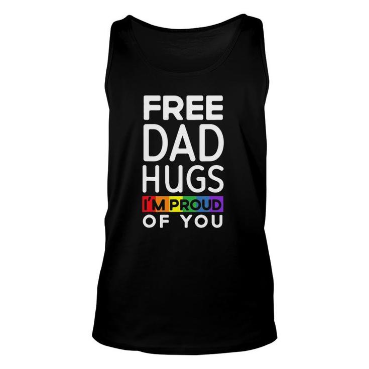 Mens Free Dad Hugs I'm Proud Of You Lover Pride Month Gay Rights Tank Top