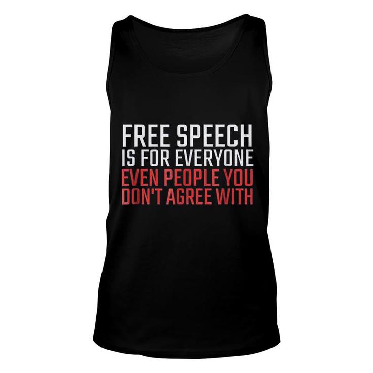 Free Speech Is For Everyone Unisex Tank Top