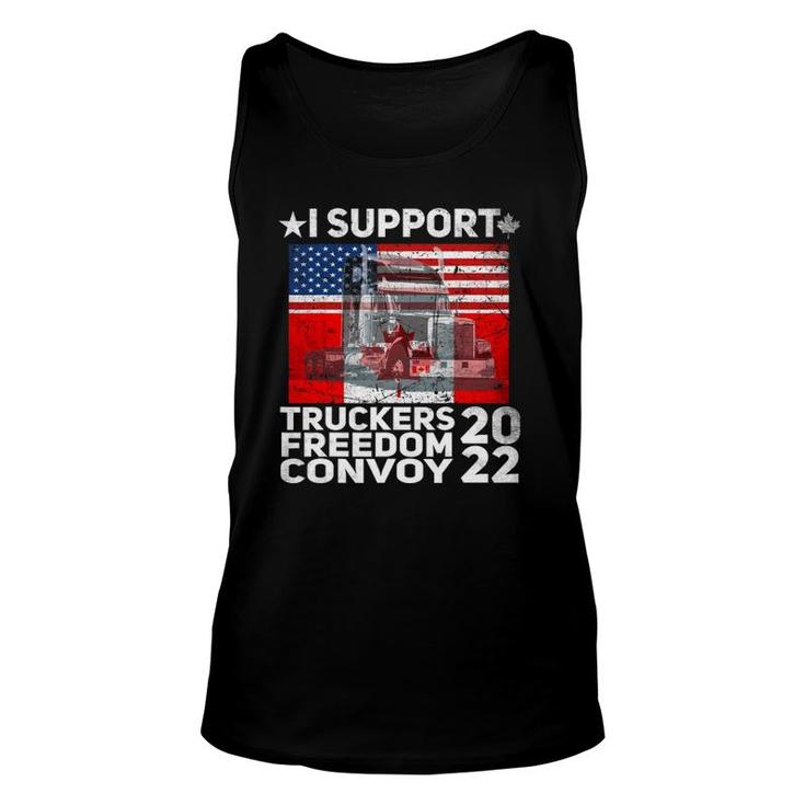Freedom Convoy 2022 In Support Of Truckers Let's Go Unisex Tank Top