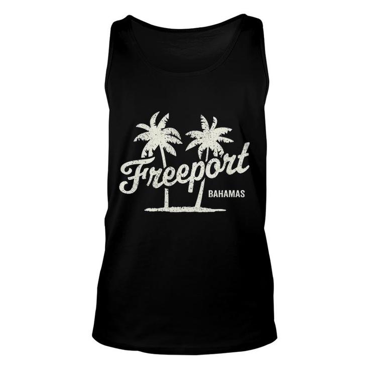 Freeport Bahamas Vintage 70S Palm Trees Graphic Unisex Tank Top