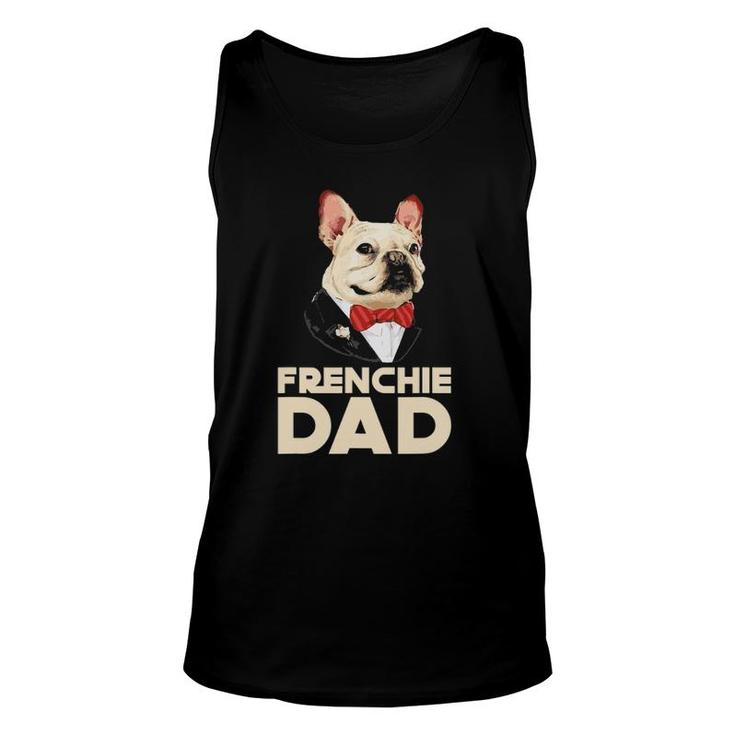 Frenchie Dad French Bulldog With Suit Fathers Day Unisex Tank Top