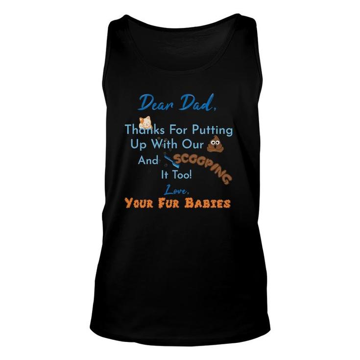 From Fur Babies For Father - Father's Day Cat Dad Unisex Tank Top