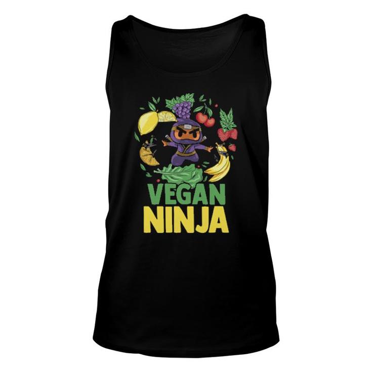 Fruit Vegan Ninja Vegetable Vegetarian Foodies  Unisex Tank Top