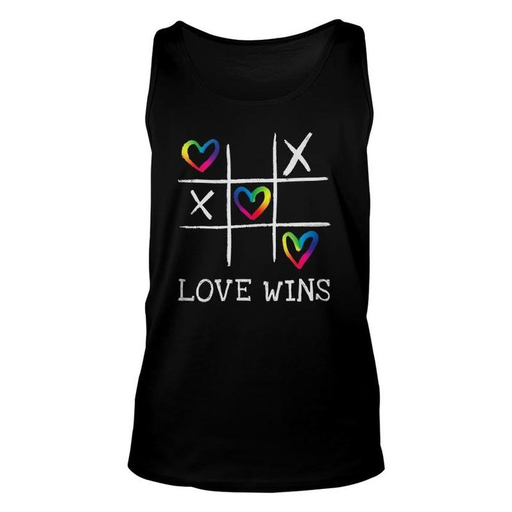 Fun Lgbtq Love Wins In Gay Pride Rainbow Colors - Gay Ally Unisex Tank Top