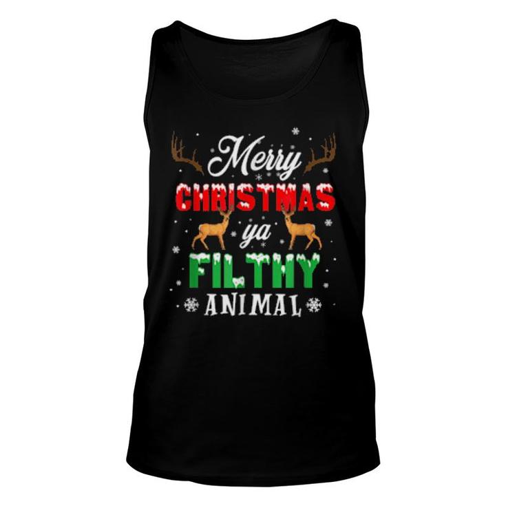 Funny Alone At Home Movies Merrychristmas Filty Animal  Unisex Tank Top