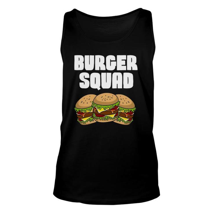 Funny Burger Art For Men Women Hamburger Cheeseburger Lover Unisex Tank Top