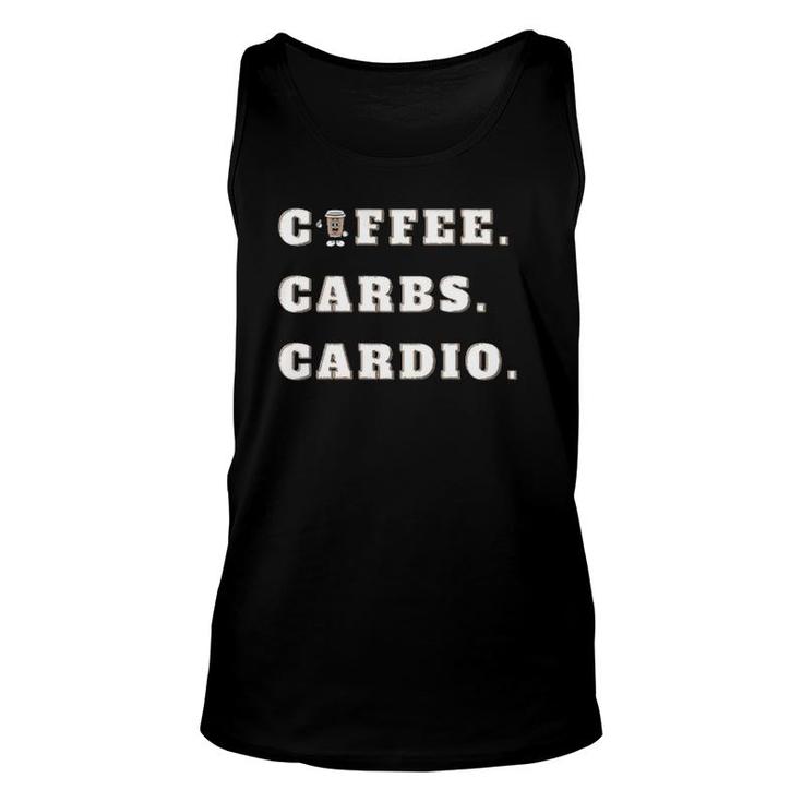 Funny Coffee Carbs Cardio  Unisex Tank Top