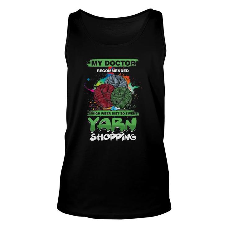 Funny Crocheter Embroidery Yarn Shopping Unisex Tank Top