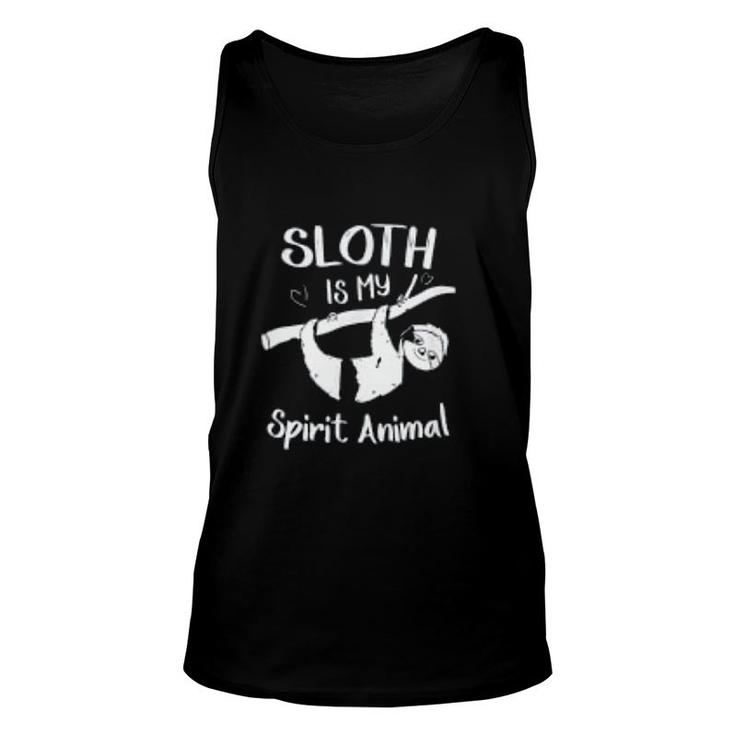 Funny Cute Sloth Is My Spirit Animal Unisex Tank Top