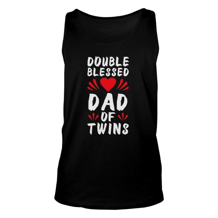 Funny Dad Of Twins Father Of Twins Unisex Tank Top