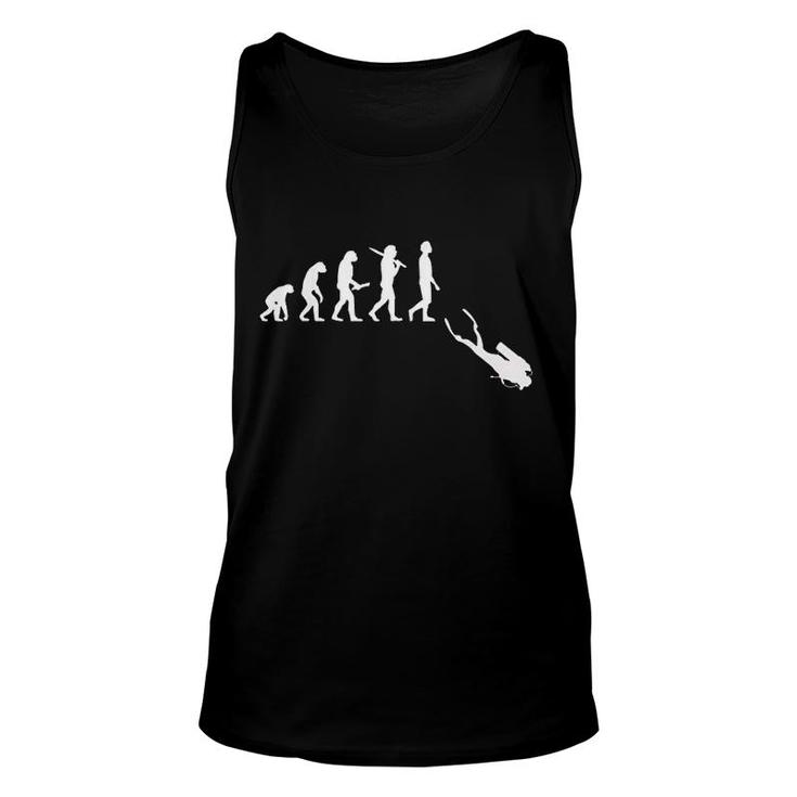 Funny Diving Evolution Gift For Scuba Divers Unisex Tank Top
