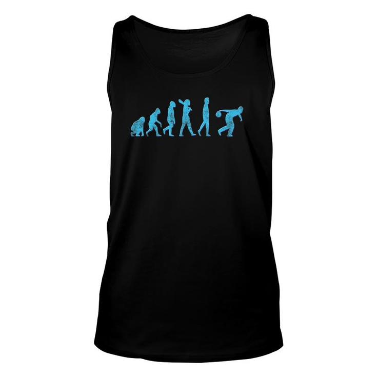 Funny Evolution Of Bowling Favorite Game Bowling Unisex Tank Top